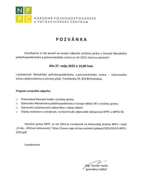 Pozvánka verejný odpočet NPPC_2025