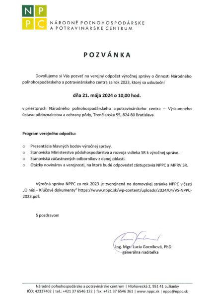 pozvánka na verejný odpočet 2024